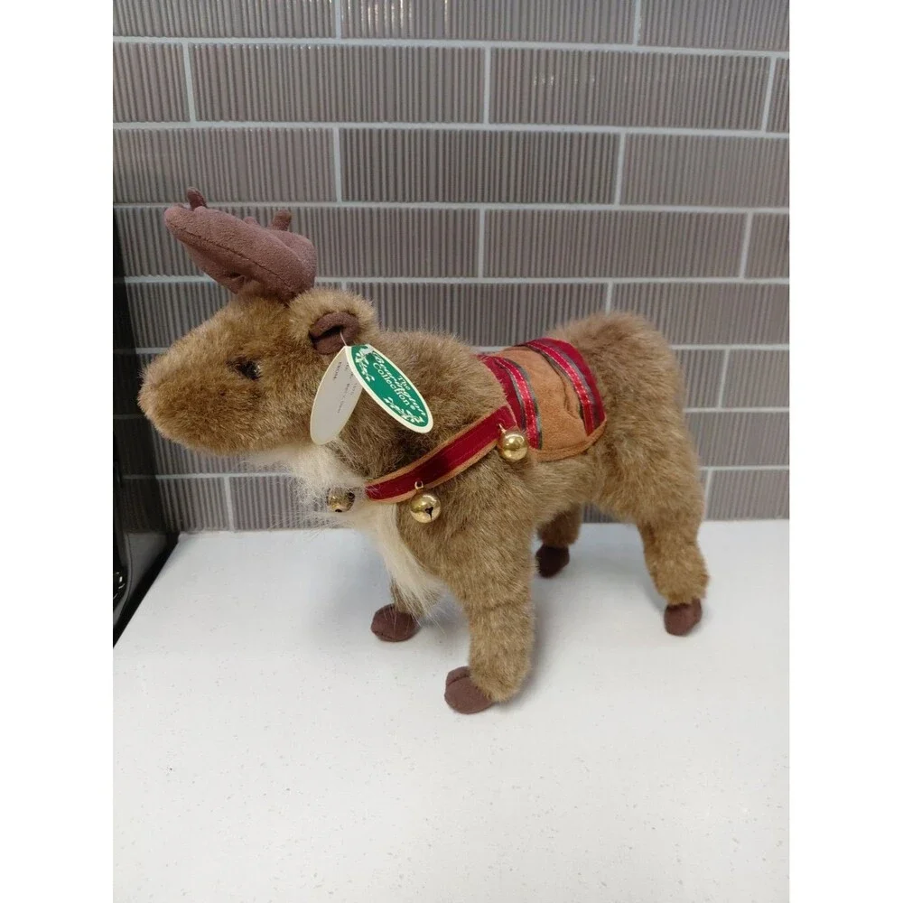 The Bearington Collection Bell V. Deer Retired Reindeer Stuffed Plush Bells USA